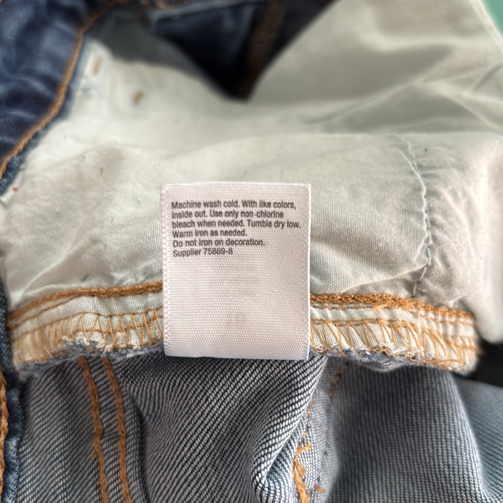 a.n.a Front Seam Skinny Raw Hem Cropped Denim Blue Jeans Plus Size 16 - Picture 10 of 11